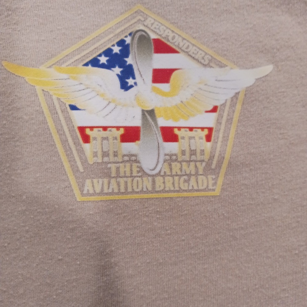 The Army Aviation Brigade Delta Dragons T-Shirt Mens XL Tan Short Sleeve Graphic - Picture 3 of 6